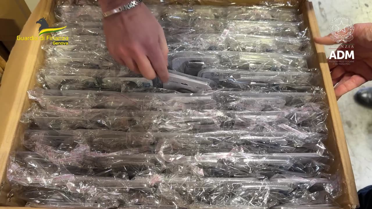 GDF GENOVA: SEQUESTRATI PRESSO IL PORTO DI GENOVA CIRCA 200 MILA PRODOTTI DI ELETTRONICA (20.02.25)
