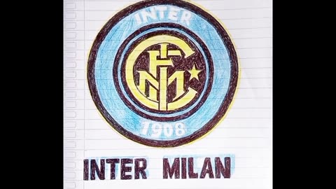 Drawing and coloring logo a football club inter milan