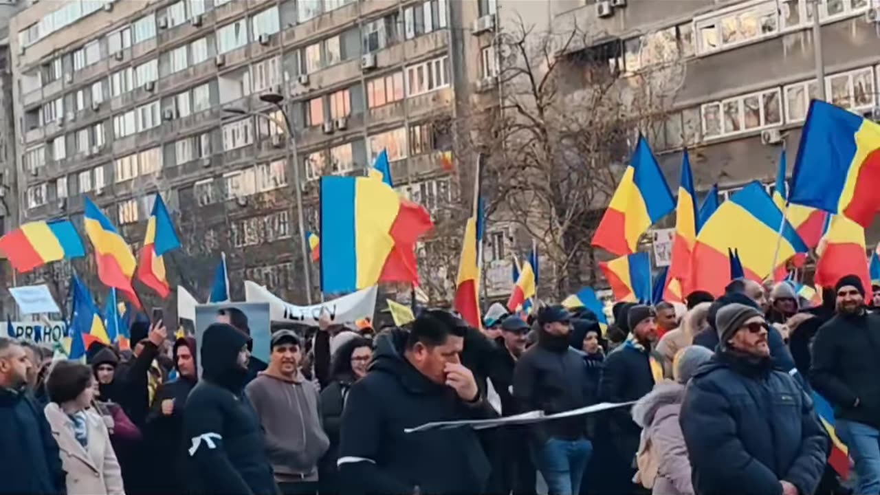 Protestul cetatenilor in Bucuresti contra anularii ilegale a alegerilor prezidentiale din 2024