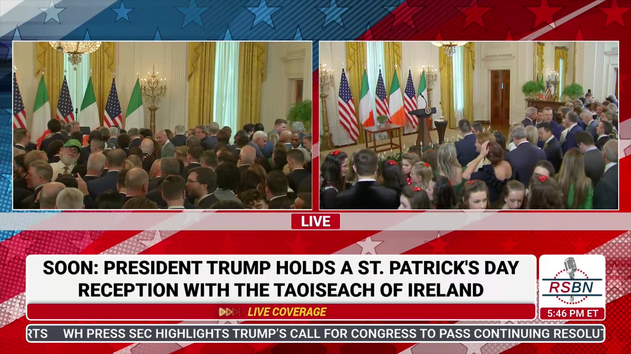 Pres. Trump Holds a St. Patrick's Day Reception with the Taoiseach of Ireland - 3/12/25