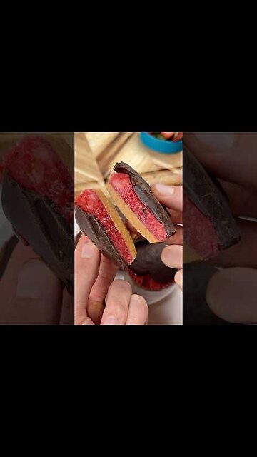 Healthy PB&J Cups 😋🍓🍫