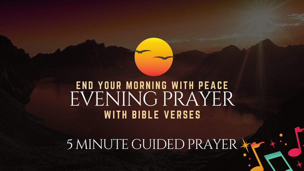 End Your Day with Peace || Evening Prayer with Bible Verses || 5 Minute Guided Prayer