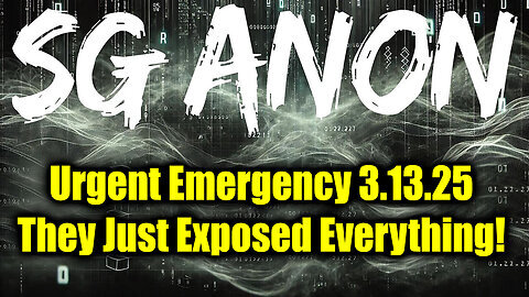 SG Anon Urgent Emergency 3.13.25 - They Just Exposed Everything!