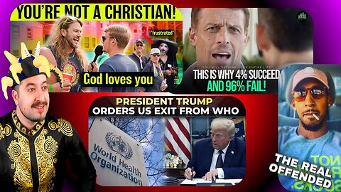 Trump EXITS WHO / Tony Robbins Why 96% Fails / Preacher VS LGBT