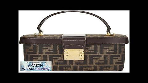 FENDI Pre-Loved Brown Zucca Canvas Box Vanity BrownChic Fendi box vanity bag crafted in Review