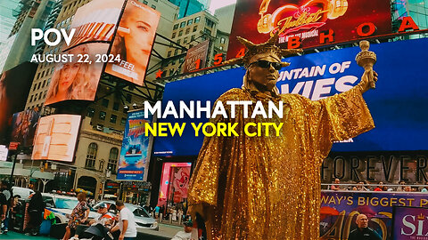 🍎✨ POV NEW YORK CITY WALKING TOUR: Midtown Manhattan - 8th Avenue and Times Square, USA / NYC Walk