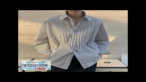 INCERUN Mens Shirt Striped Stand Lapel Long Sleeve Top Shirts Daily Casual Review