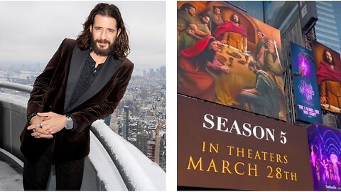 Jonathan Roumie Chosen team go in Time Square New York and reveal the date Season five will launch