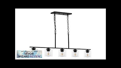 VEVOR 5-Light Kitchen Island Pendant Lights 60W Adjustable Dining Room Light E26 Review