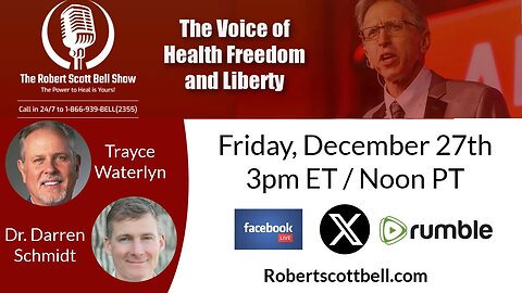 Lab Leak Coverup, Trayce Waterlyn, Hypnosis, Hydrogen water, Dr. Darren Schmidt, Nutrition Healing Center - The RSB Show 12-27-24