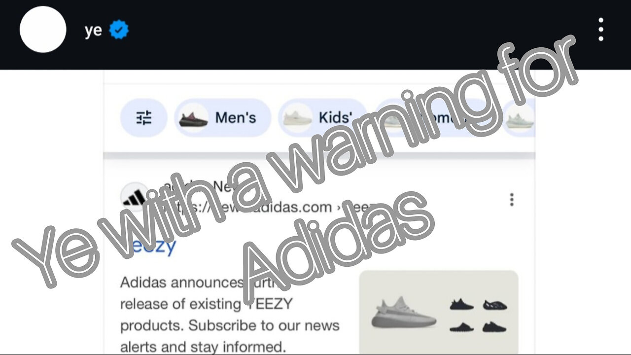 Kanye West issues a warning to Adidas