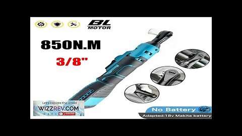 850N.M Cordless Ratchet Wrench 3/8'' Electric Rechargeable Screwdriver Removal Screw Nut Car Review