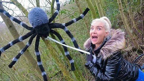 SPIDER Chases Me In Spooky Forest! Spider Sneak in Real Life