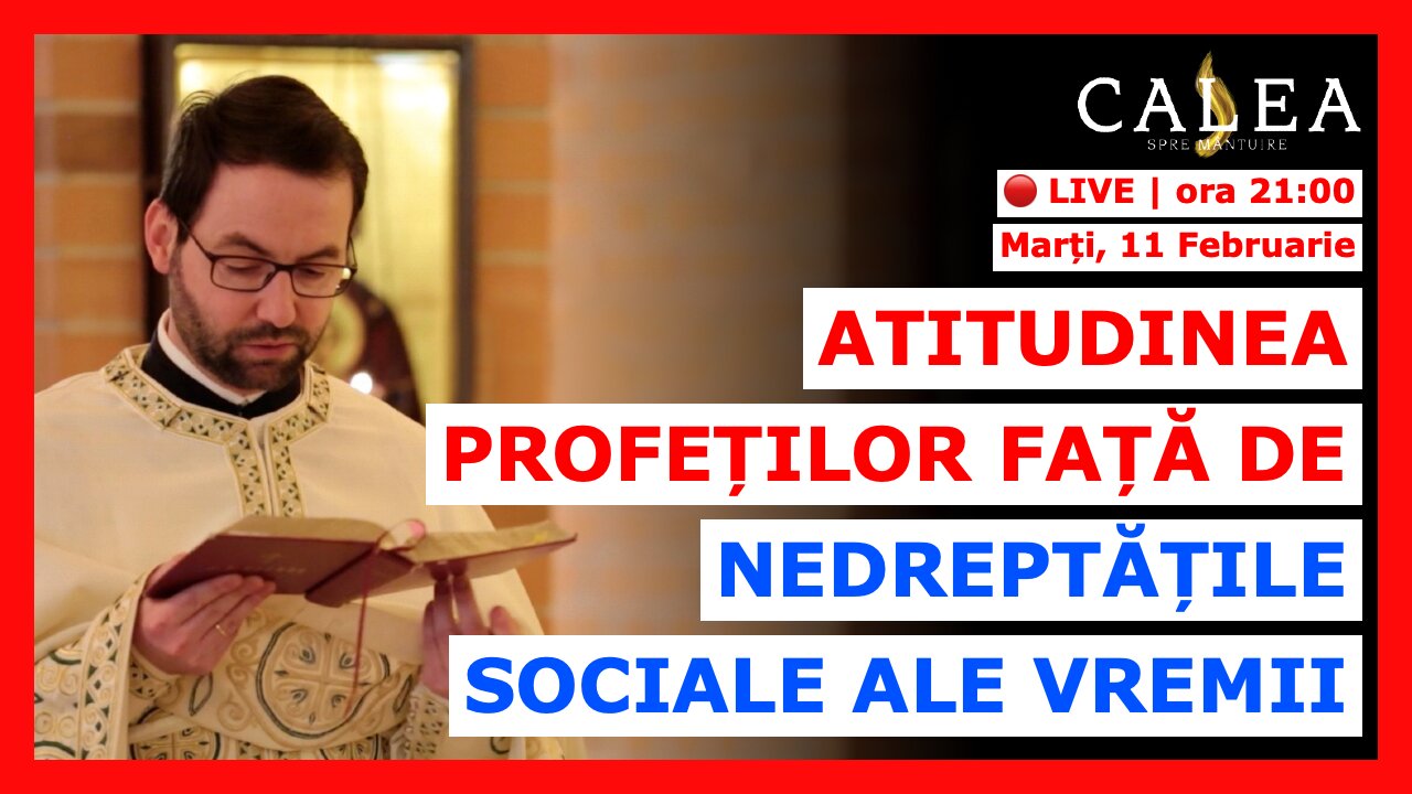 🔴 LIVE #966 - ATITUDINEA PROFEȚILOR FAȚĂ DE NEDREPTĂȚILE SOCIALE ALE VREMII || Pr. GEORGE SANER