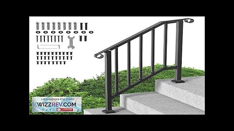 VEVOR 2-3 Step Handrails for Outdoor for Seniors Porch Deck Black Retro Review