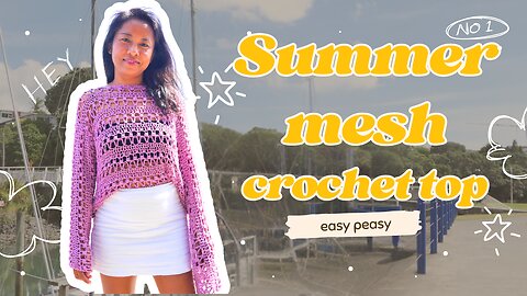 Easy crochet mesh summer top step by step.