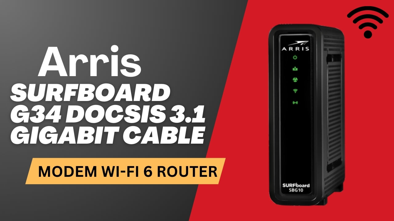 Arris SURFboard G34 DOCSIS 3 1 Gigabit Cable Modem Wi Fi 6 Router