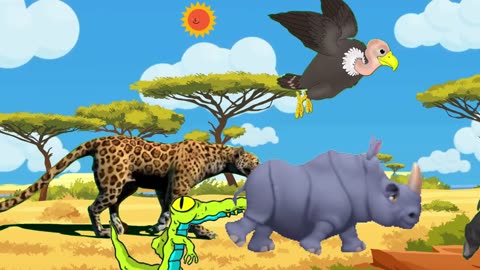 Safari Animal Sounds Song | Nursery Rhymes | Little Bunny Learns