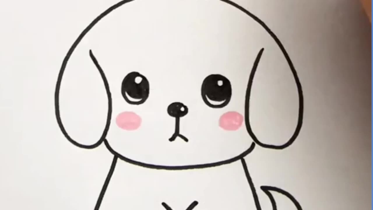 Cute puppy drawing || how to draw simple puppy