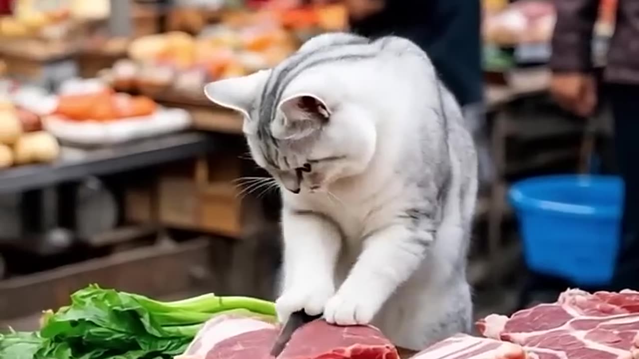 Fany cat some selling