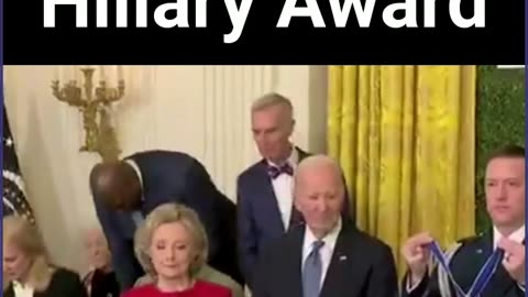 Hillary Given Award By Biden