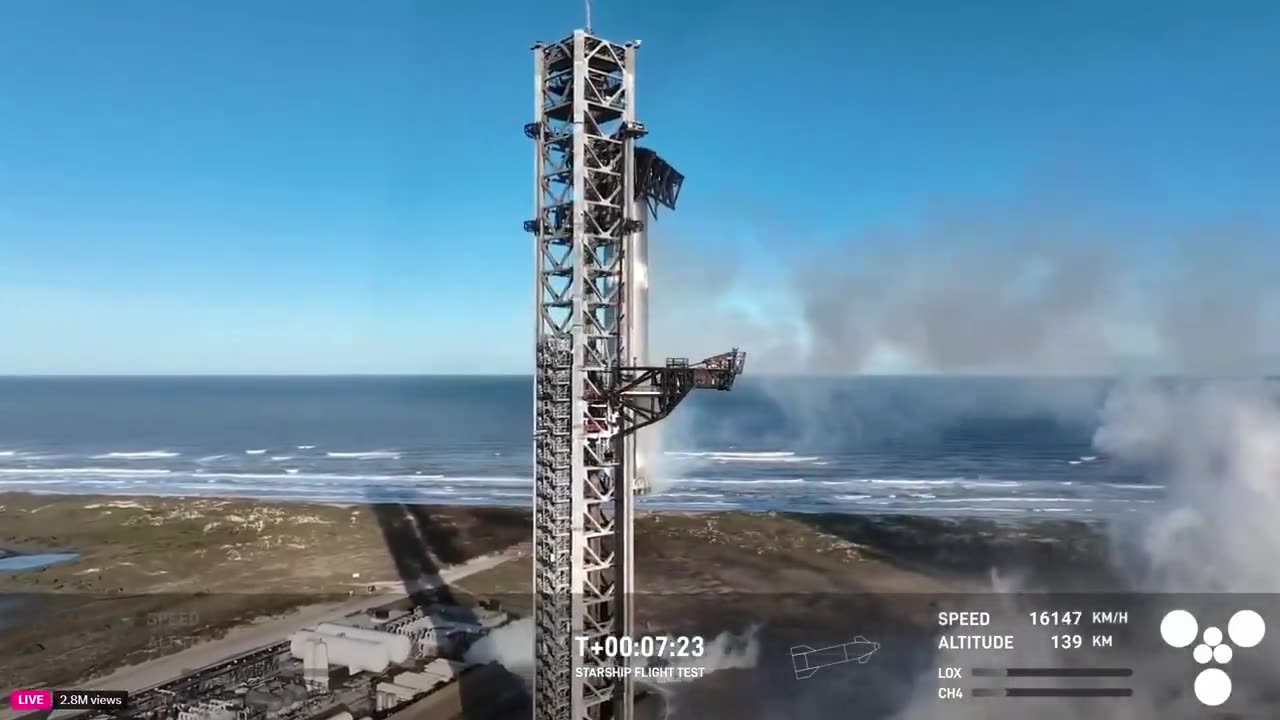 Starship Flight catches Booster amidst Air