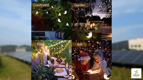JZSTOM Solar Outdoor Lights Bird Garden Statues Decor