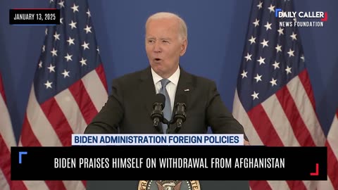 Biden Praises Himself on Withdrawal from Afghanistan