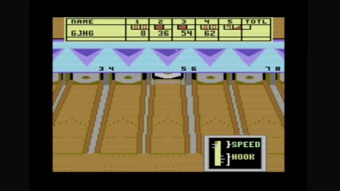 10th frame gameplay on the Commodore 64