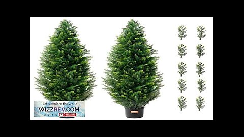 VEVOR 2 Pack 4' Artificial Cedar Topiary Tree Faux Plant UV Decor Review