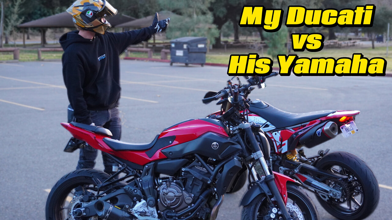 Supermoto vs FZ-07 - Epic Ride with Crazy Moments
