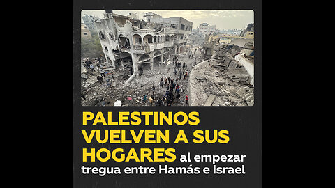 Los palestinos comienzan a regresar a sus hogares en Gaza tras la entrada en vigor del alto el fuego