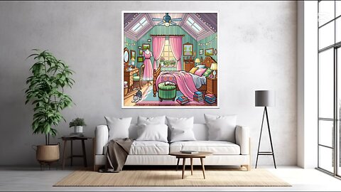 A Dreamy Vintage Bedroom | Relaxing Digital Coloring - March 7th Coloring Canvas