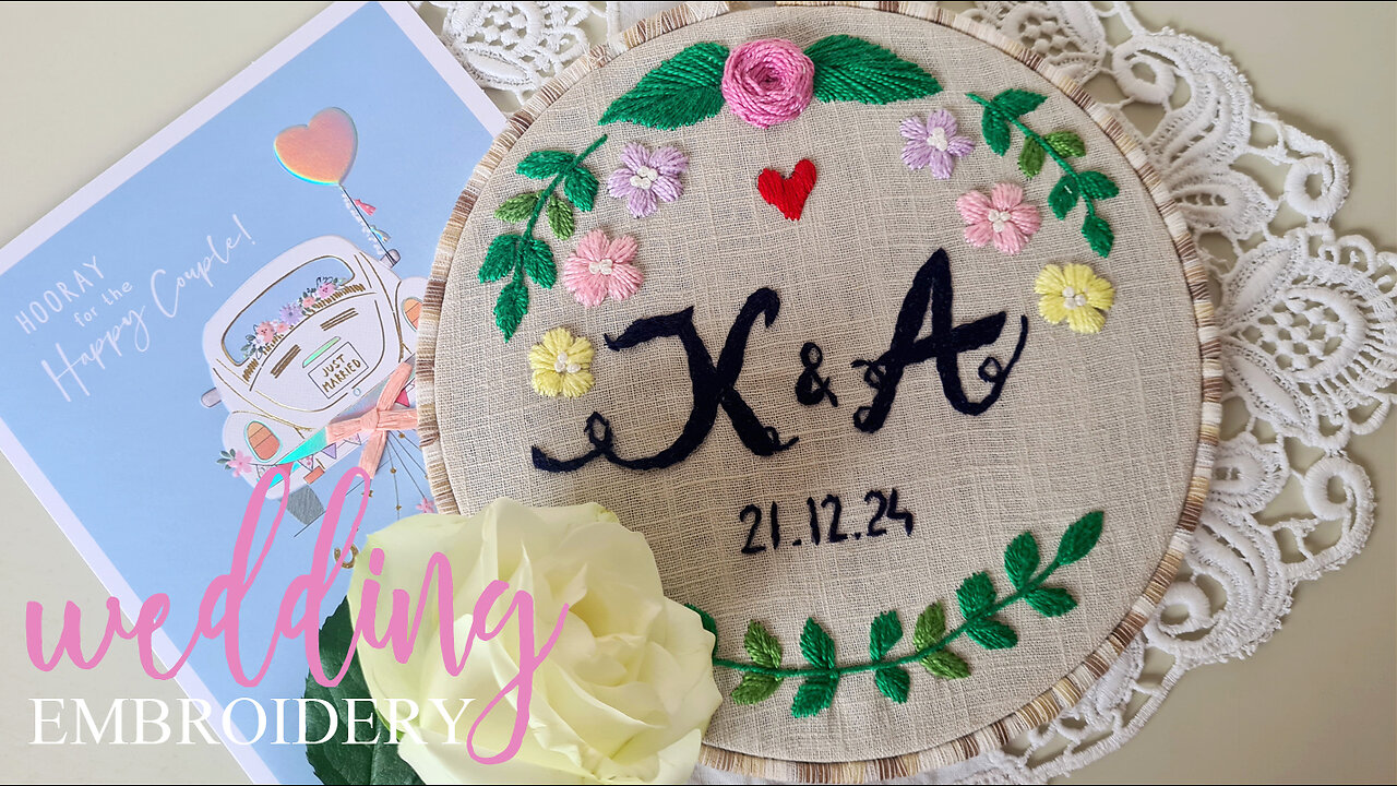 Wedding Embroidery Gift #weddingembroidery #weddingideas #diyweddingcrafts