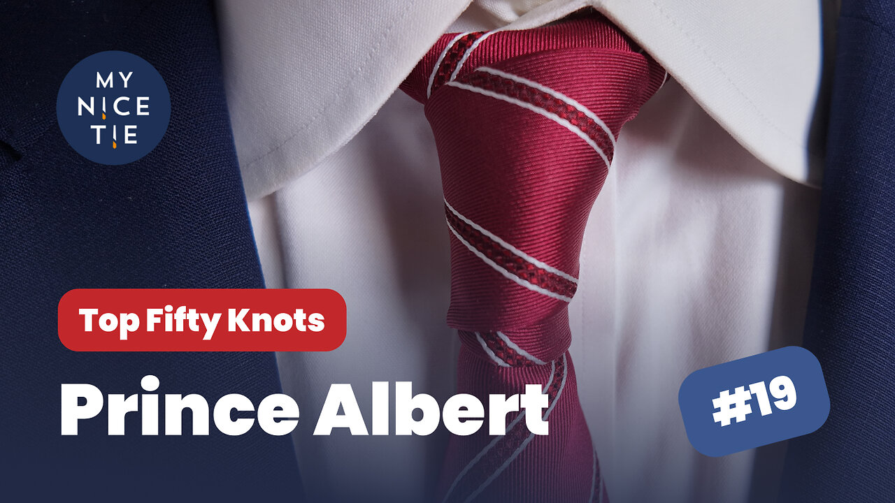 👑How to Tie a Tie: Prince Albert Knot #19 of the Top 50 Knots 🔥