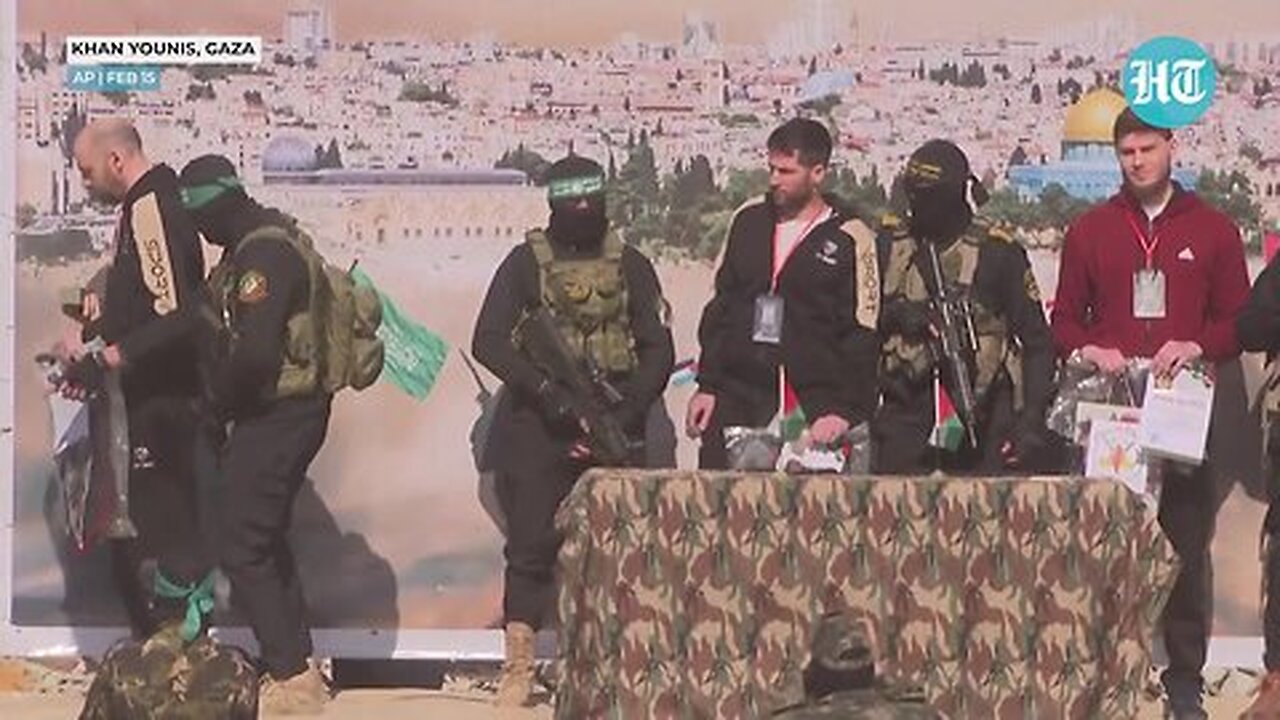 On Cam_ Hamas Parades Hostages In Khan Yunis, Brings Them Onto Stage, Then This Happens…_Gaza,Israel