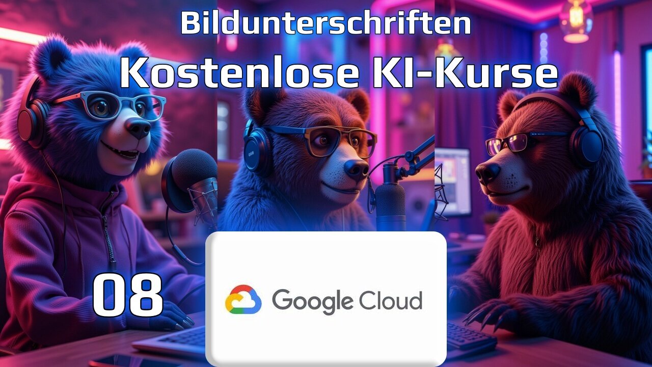 KOSTENLOSER KI-KURS 08 von GOOGLE CLOUD mit den KI-BÄREN