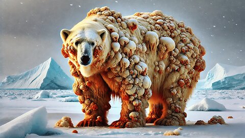 Shocking Arctic Discovery Polar Bear Covered in Mysterious Fungal Growths!