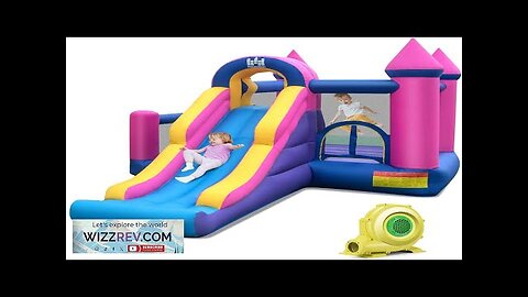 BOUNTECH Inflatable Bounce House Princess Bouncy House with Long Slide & Ball Review