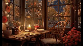 Soothing Night Jazz Piano Music Fall Ambience for Sleep