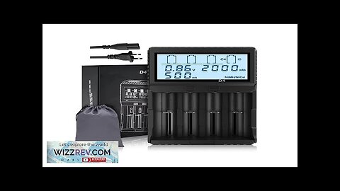 USA Direct D4-4 Slot with LCD Screen Universal Rechargeable Battery QC Charger Review