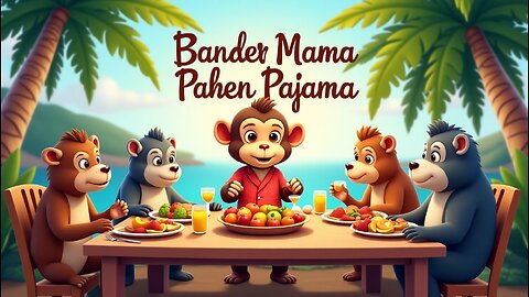 बंदर मामा पहन पजामा | Popular Hindi Nursery Rhymes for Kids | Bandar Mama Song with Lyrics 2025