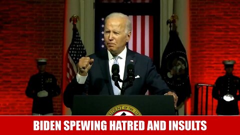 Biden spewing hatred and insults towards Trump and Republicans