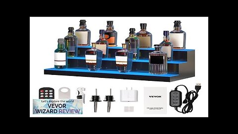 VEVOR LED Lighted Liquor Bottle Display Bar Shelf RF & App Control Review