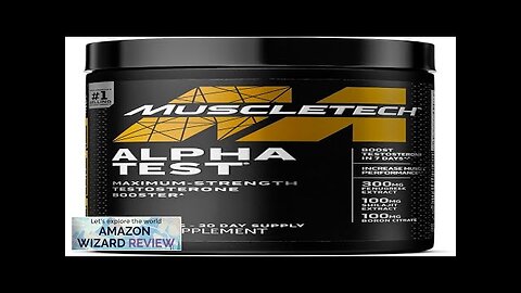 Testosterone Booster for Men MuscleTech AlphaTest Tribulus Terrestris & Boron Supplement Review