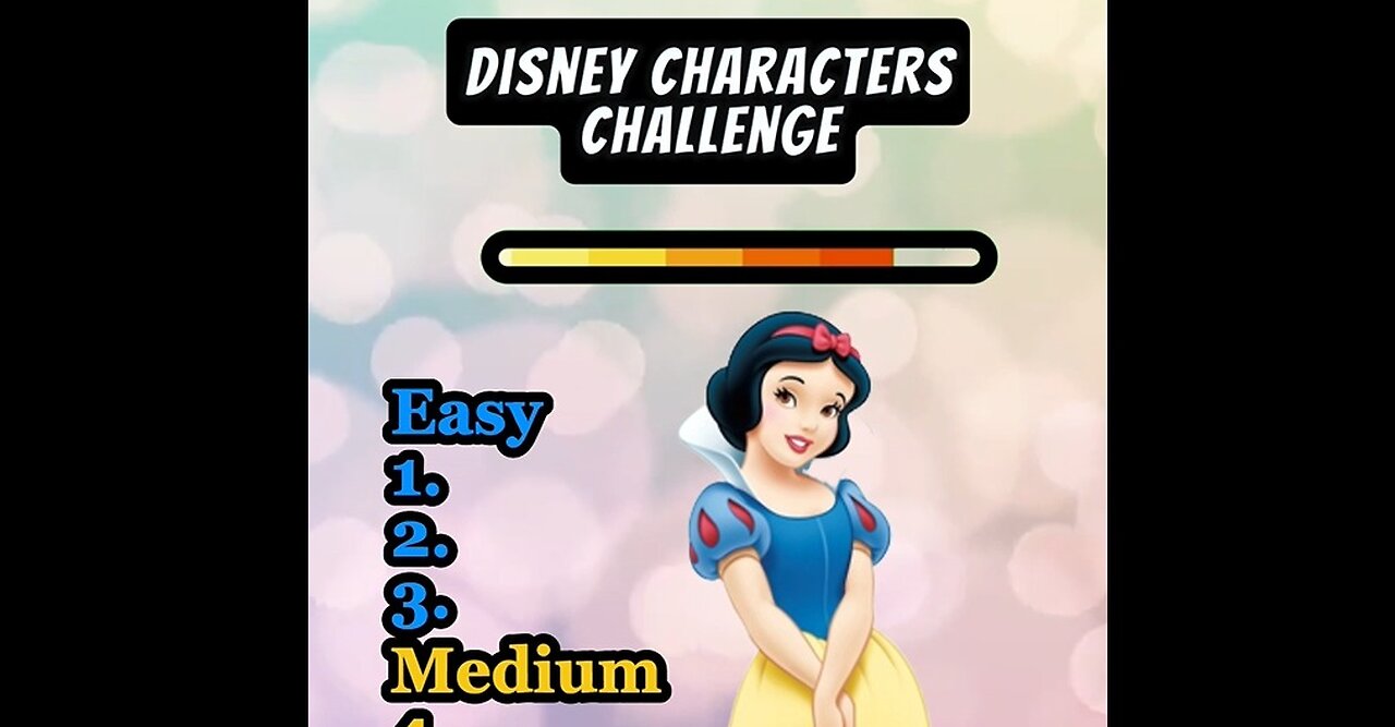 Disney Characters Challenge