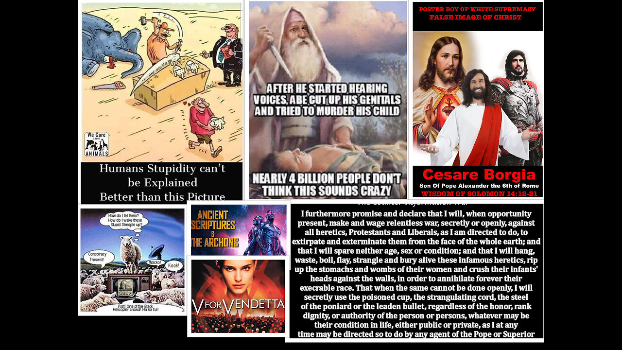 JEHOVAH MASTER PLAN BLOOD RITUAL MURDER SACRIFICES EXECUTIONS ABRAHAM JESUS NWO SAVE US FROM SIN