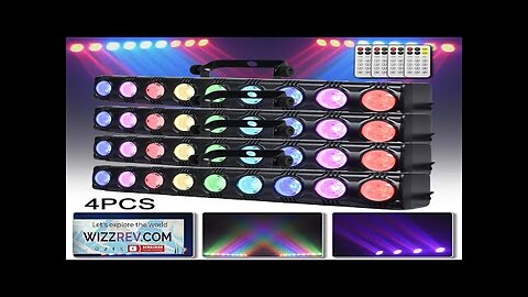 4PCS LED 9x12W Bar Light RGB Horse Running Strobe Beam Washing Effect Review