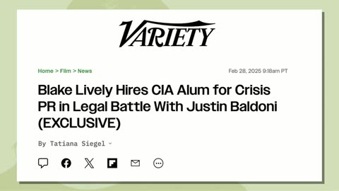 Candace Show - WHAT! Blake Lively Hires Former CIA Agents For Public Relations. 2-28-25