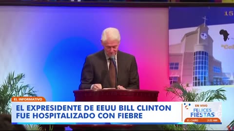 Expresidente estadounidense Bill Clinton se encuentra hospitalizado